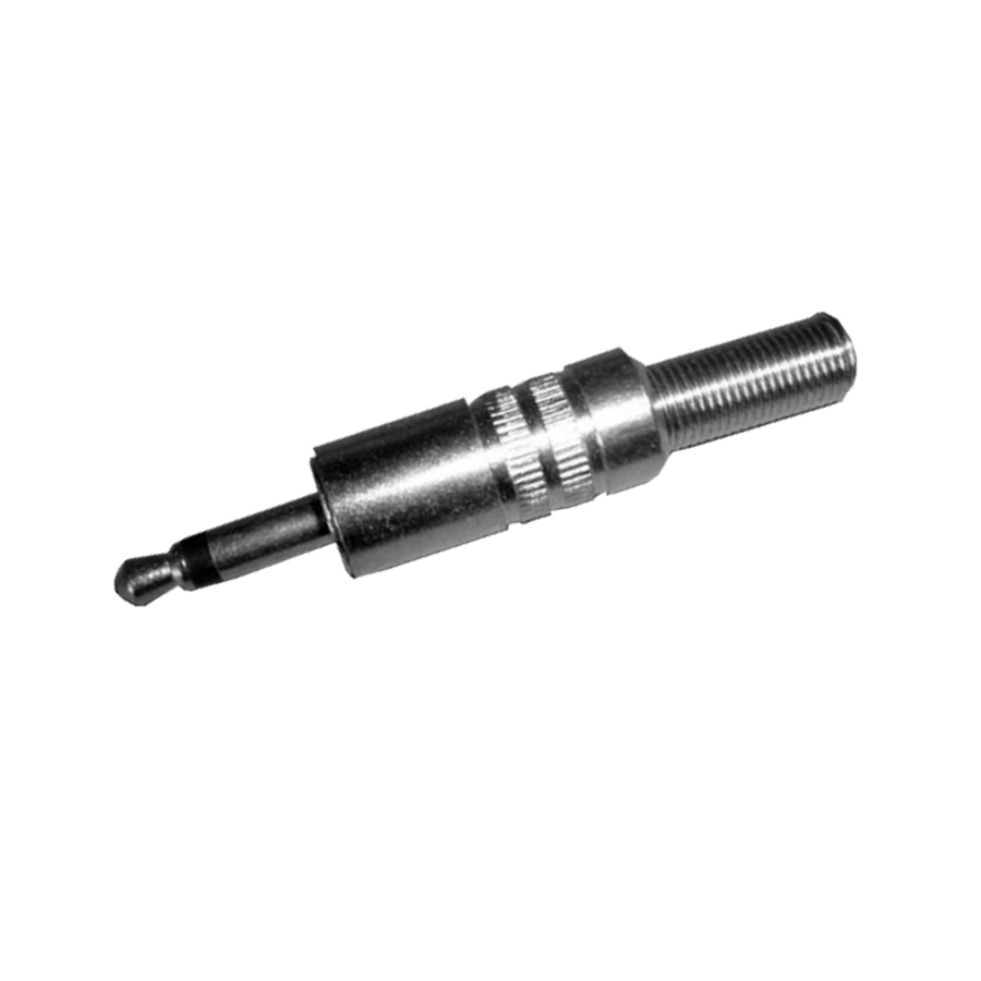 PLUG 3.5MM, CON RESORTE, MONO, METALICO