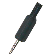 PLUG 3.5MM, SIN RESORTE, ESTEREO, PLASTICO