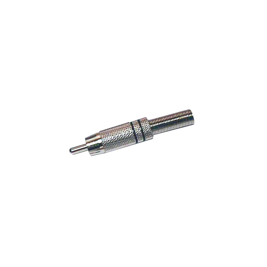 PLUG RCA, CON RESORTE, NEGRO, METALICO