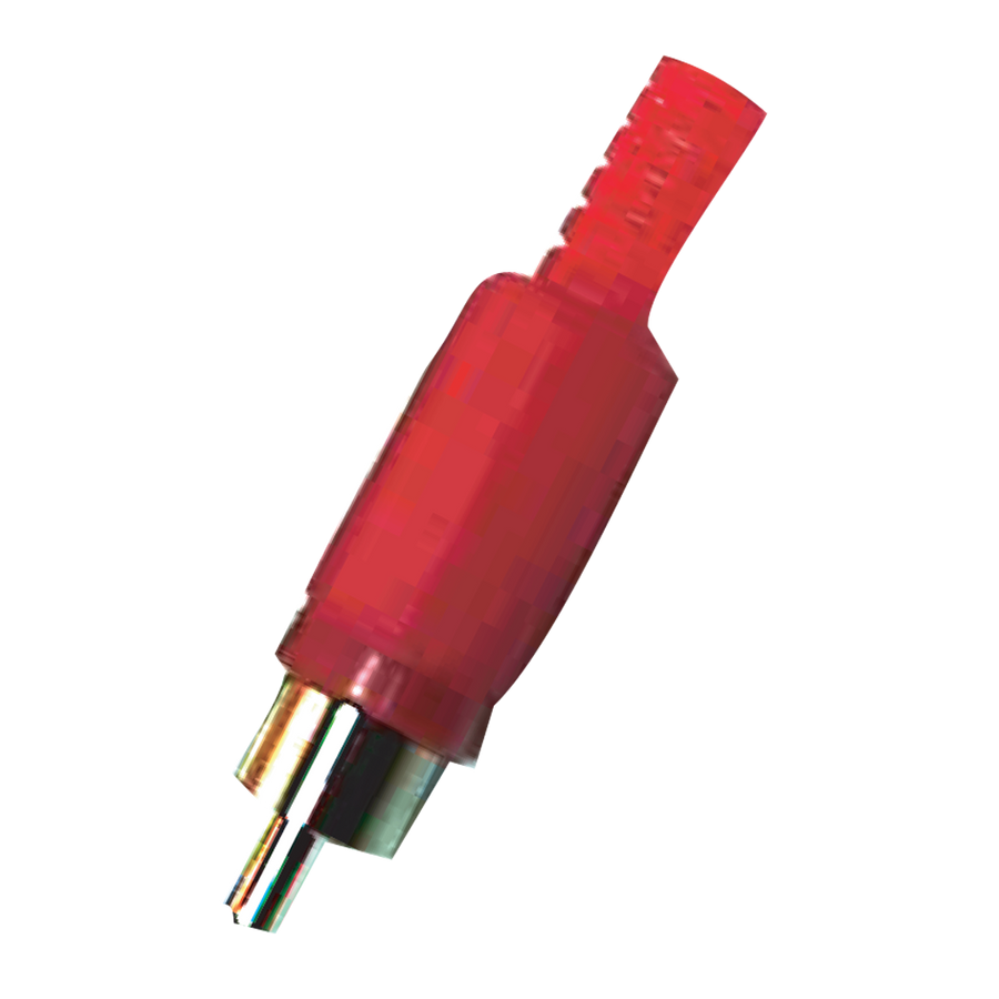 PLUG RCA, SIN RESORTE, ROJO, PLASTICO