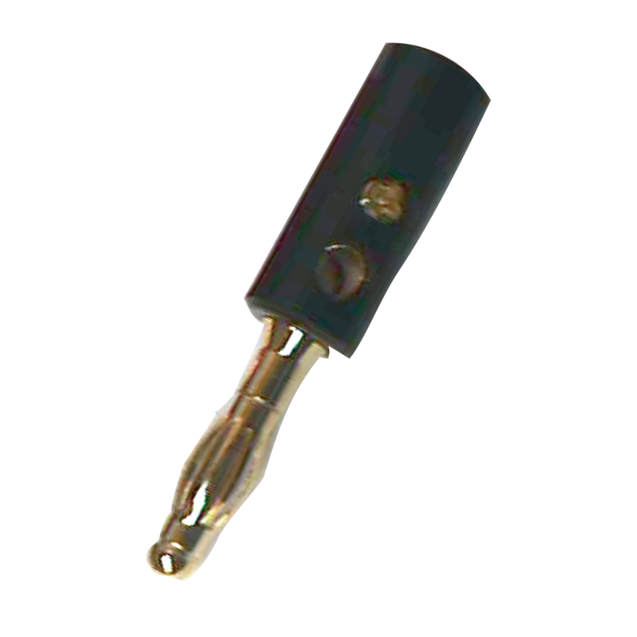 PLUG BANANA DORADO, NEGRO, PLASTICO