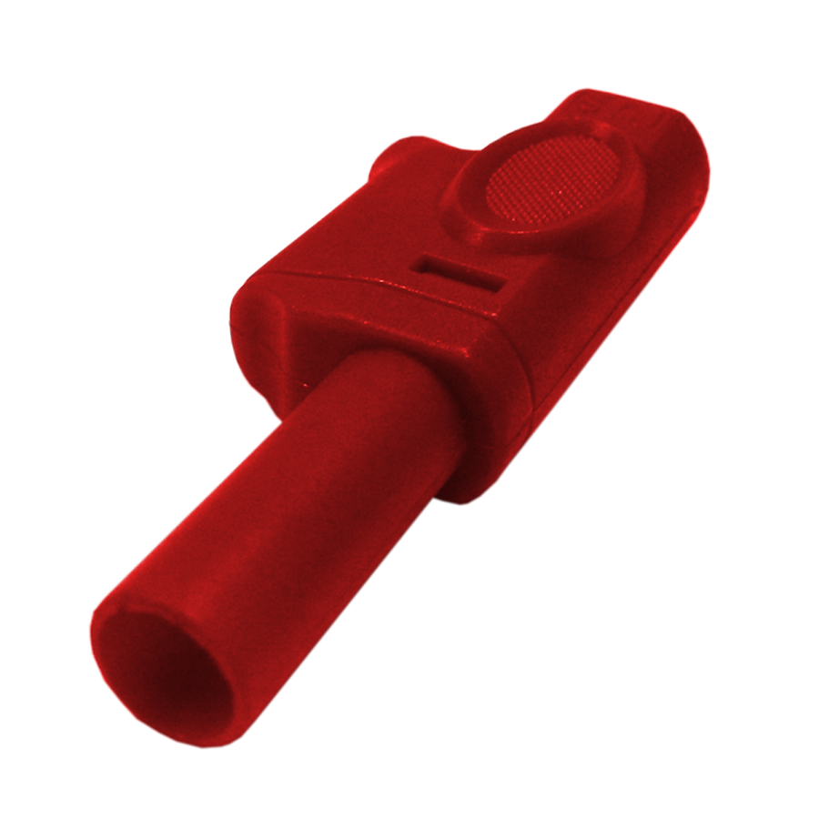 PLUG BANANA INDUSTRIAL, 32A, 1000V, ROJO, PLASTICO