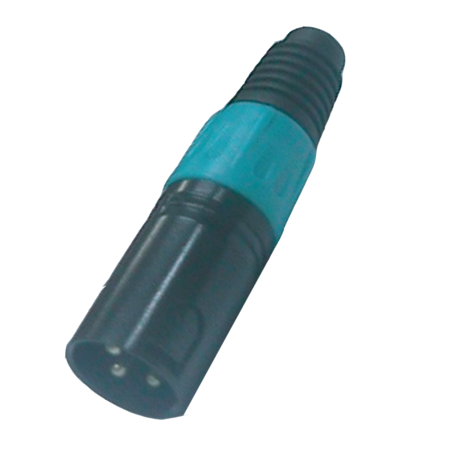 PLUG XLR, 3 PINES, PLASTICO VERDE