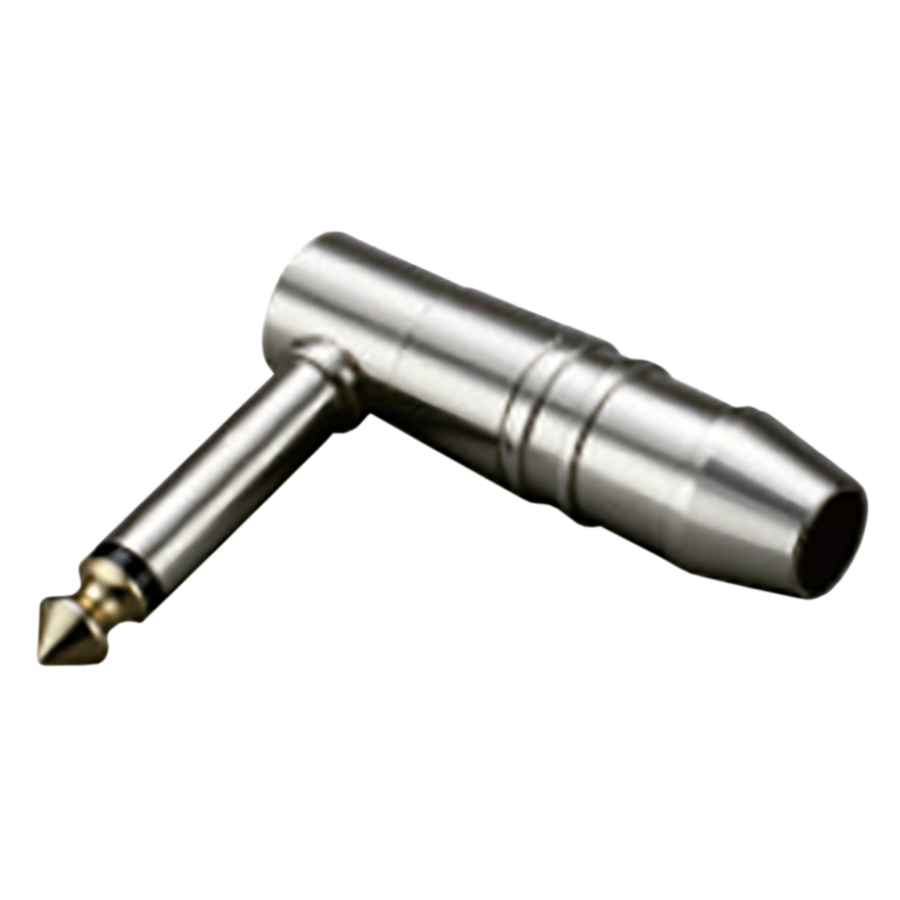 PLUG 6.3MM PLATEADO, MONO, TIPO L SIN RESORTE, BAQUELITA, METALICO