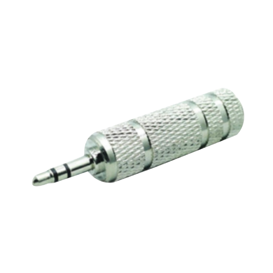 ADAPTADOR JACK 6.3MM MONO A PLUG 3.5MM ESTEREO, METALICO