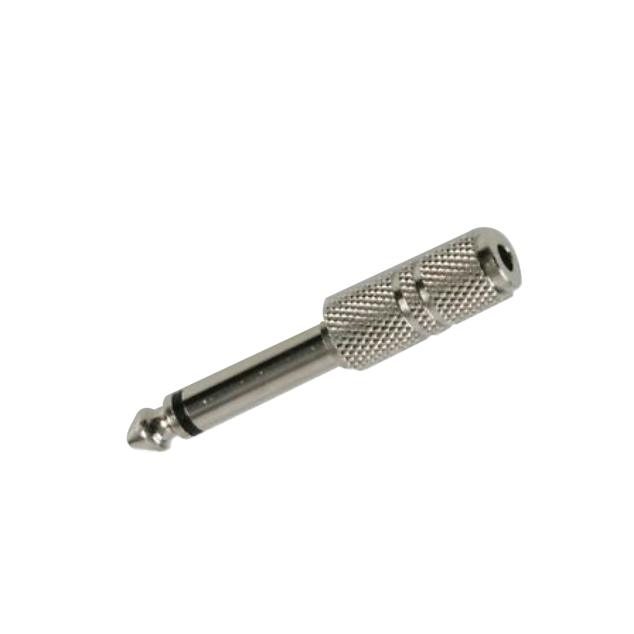 ADAPTADOR JACK 3.5MM A PLUG 6.3MM, MONO, METALICO