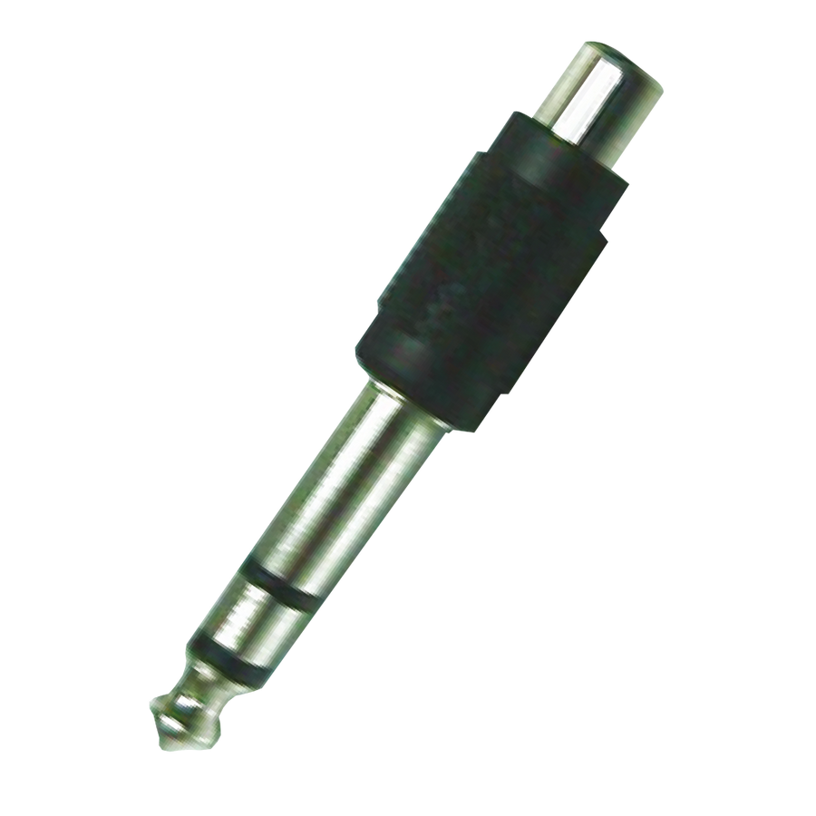 ADAPTADOR JACK RCA A PLUG 6.3MM ESTEREO, PLASTICO