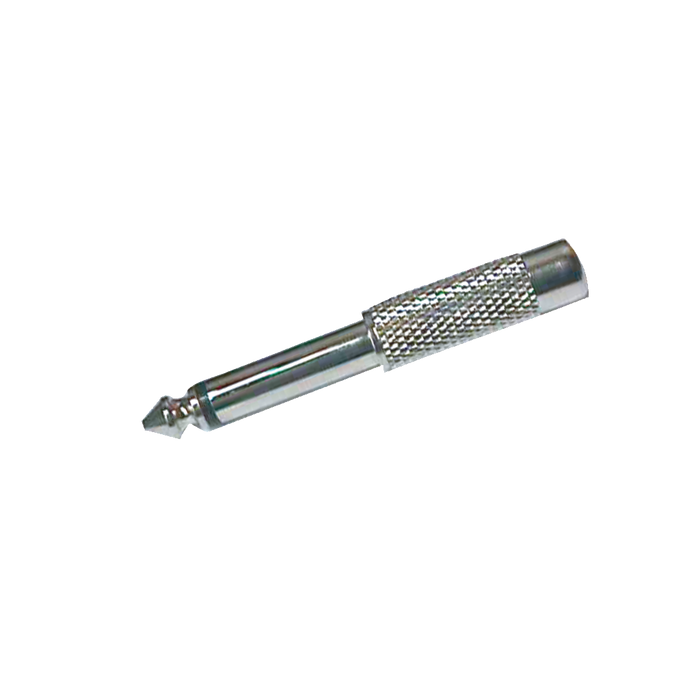 ADAPTADOR JACK RCA A PLUG 6.3MM ESTEREO, METALICO