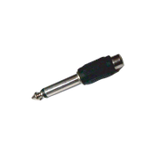 ADAPTADOR JACK RCA A PLUG 6.3MM MONO, PLASTICO