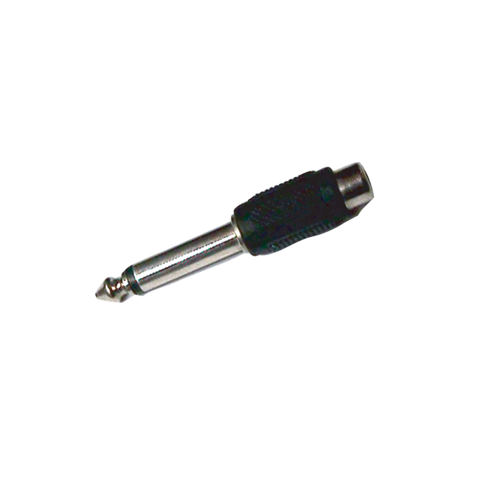 ADAPTADOR JACK RCA A PLUG 6.3MM MONO, PLASTICO