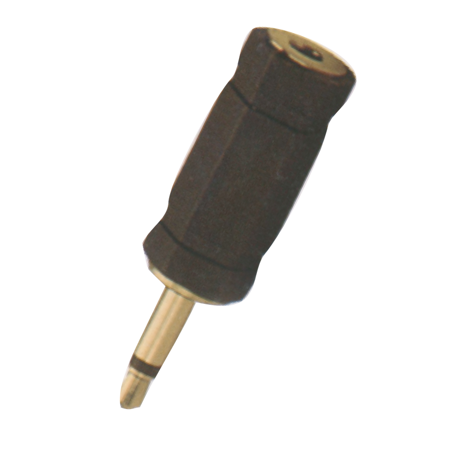 ADAPTADOR JACK 6.3MM MONO A PLUG 3.5MM MONO, PLASTICO