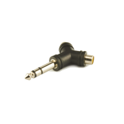 ADAPTADOR 2 JACK RCA A PLUG 6.3MM ESTEREO, TIPO Y, PLASTICO