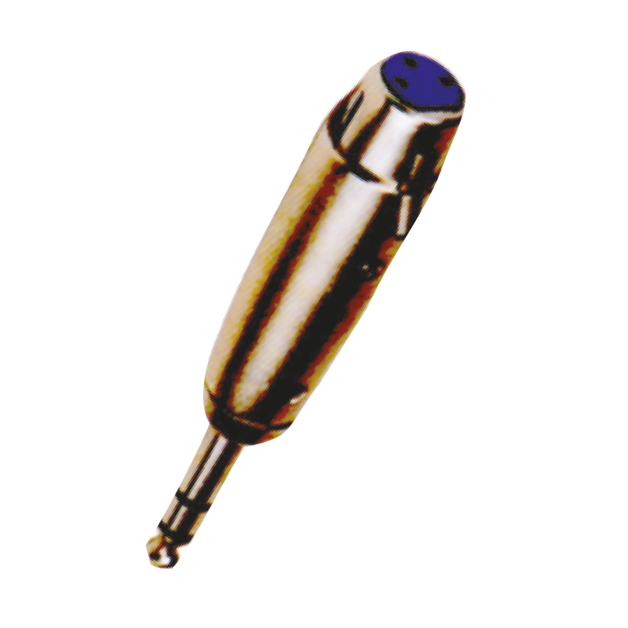 ADAPTADOR JACK XLR A PLUG 6.3MM ESTEREO, METALICO
