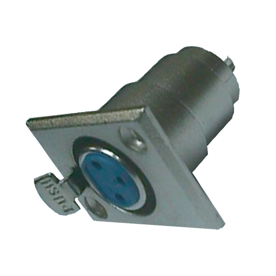 JACK XLR, 3 PINES METALICO, PARA CHASIS