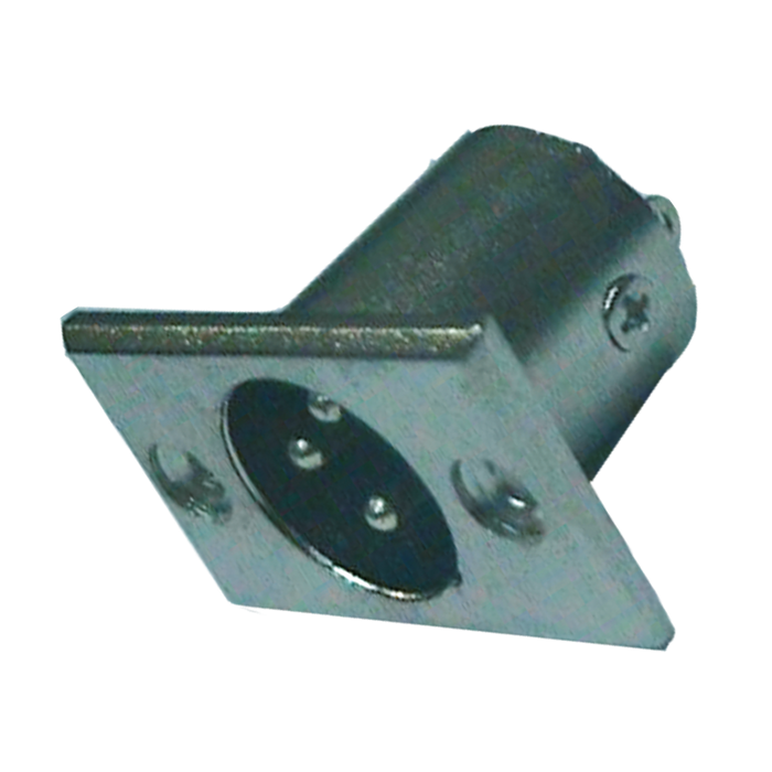 JACK XLR DE CHASIS, 3 PINES, METALICO