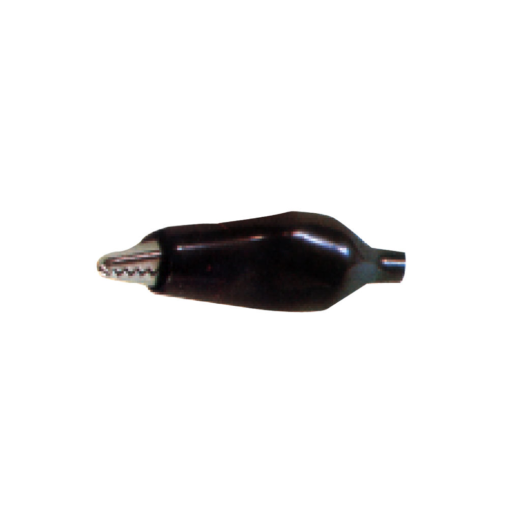 LAGARTO MEDIANO CON FORRO DE VINIL, NEGRO, 4.5CM