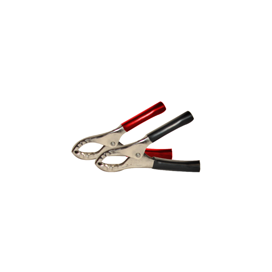 LAGARTO GRANDE CON AGARRADERAS PLASTICAS, ROJO-NEGRO, PARA BATERIA, 30A, 8CM