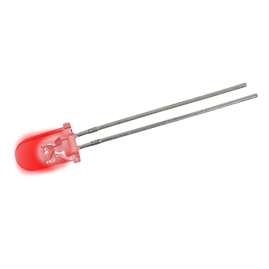 DIODO LED, 5MM, ROJO INCANDESCENTE