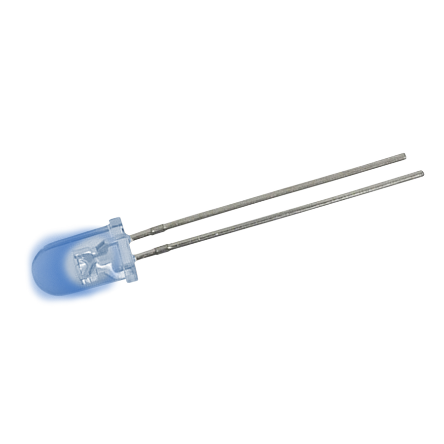 DIODO LED, 5MM, AZUL ULTRA BRILLANTE