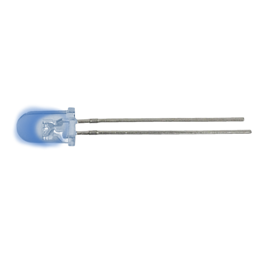 DIODO LED, 5MM, AZUL ULTRA BRILLANTE