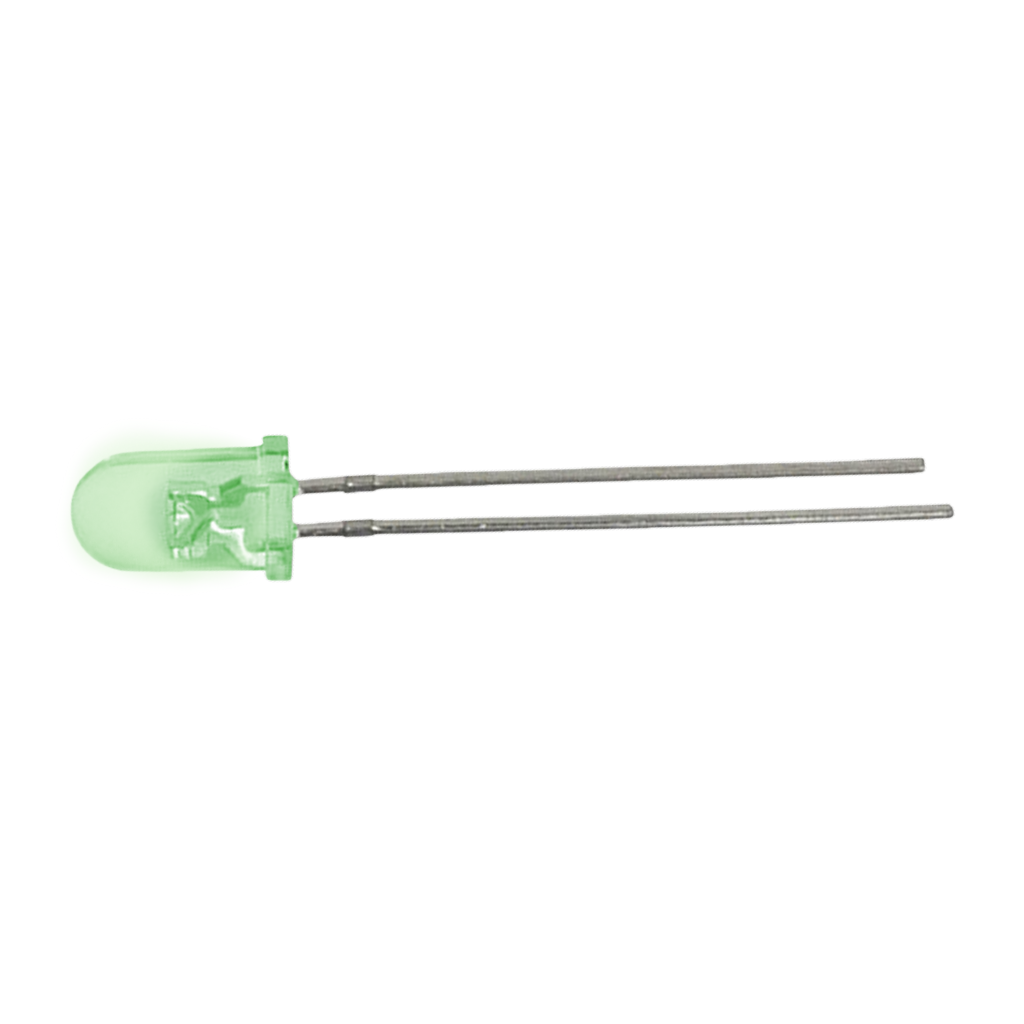 DIODO LED, 5MM, VERDE ULTRA BRILLANTE