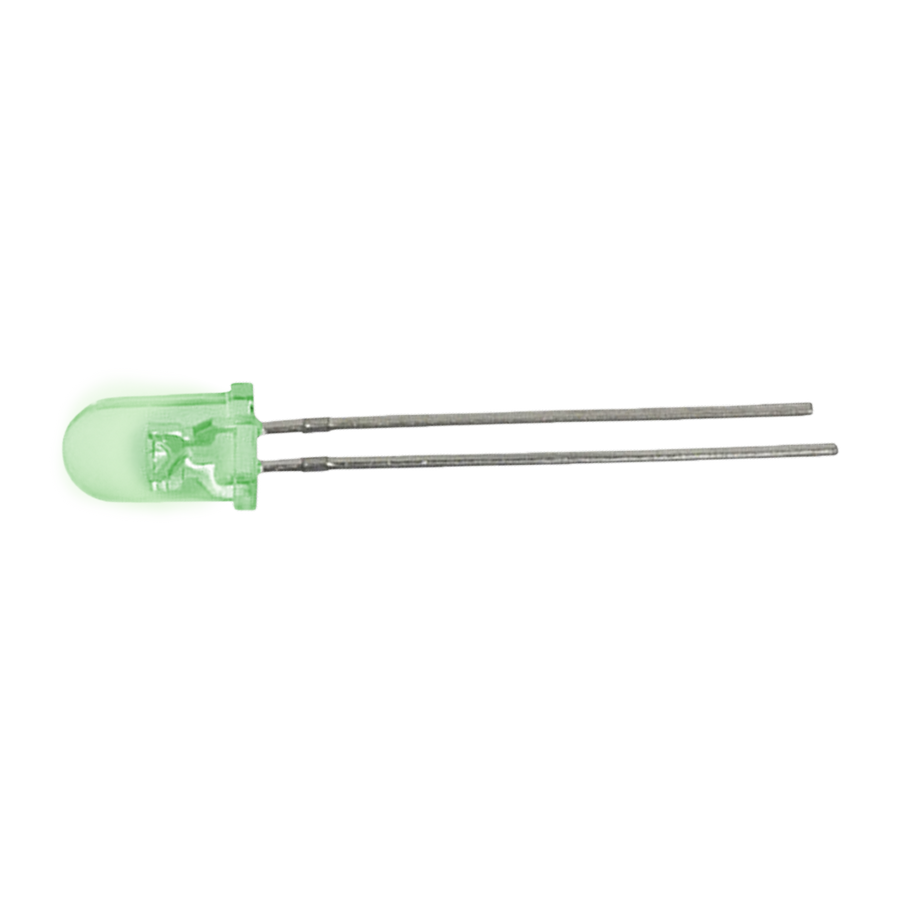 DIODO LED, 5MM, VERDE ULTRA BRILLANTE