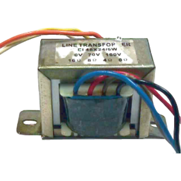 TRANSFORMADOR DE LINEA, 6W, 70V-100V, 8-16 OHM