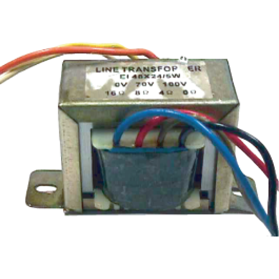 TRANSFORMADOR DE LINEA, 6W, 70V-100V, 8-16 OHM