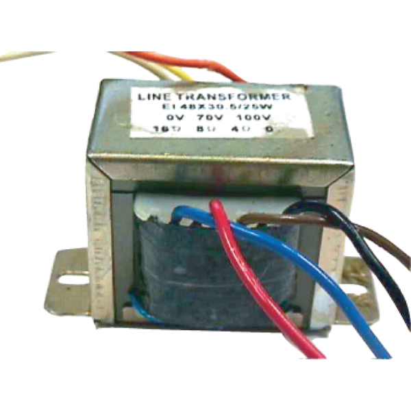 TRANSFORMADOR DE LINEA, 25W, 70V-100V, 8-16 OHM