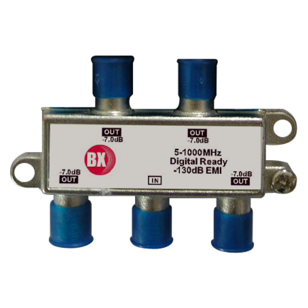 SPLITTER COAXIAL DE 4 SALIDAS, 1 ENTRADA, 1000 MHZ