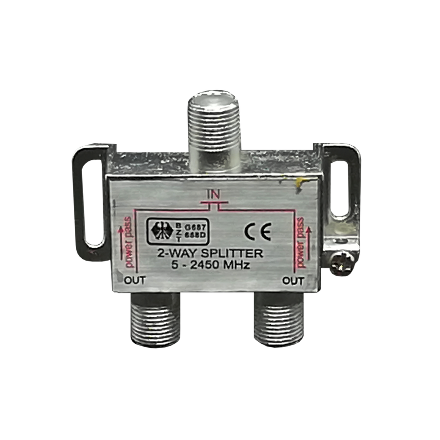 SPLITTER COAXIAL DE 2 SALIDAS, 1 ENTRADA, 5-2500 MHZ, CON PCB, BLISTER
