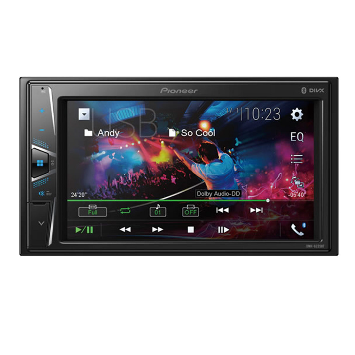 Radio para carro 6.2 pulg, con multimedia Bluetooth. Conectividad compatible con iOS y Android. DMH-G225BT
