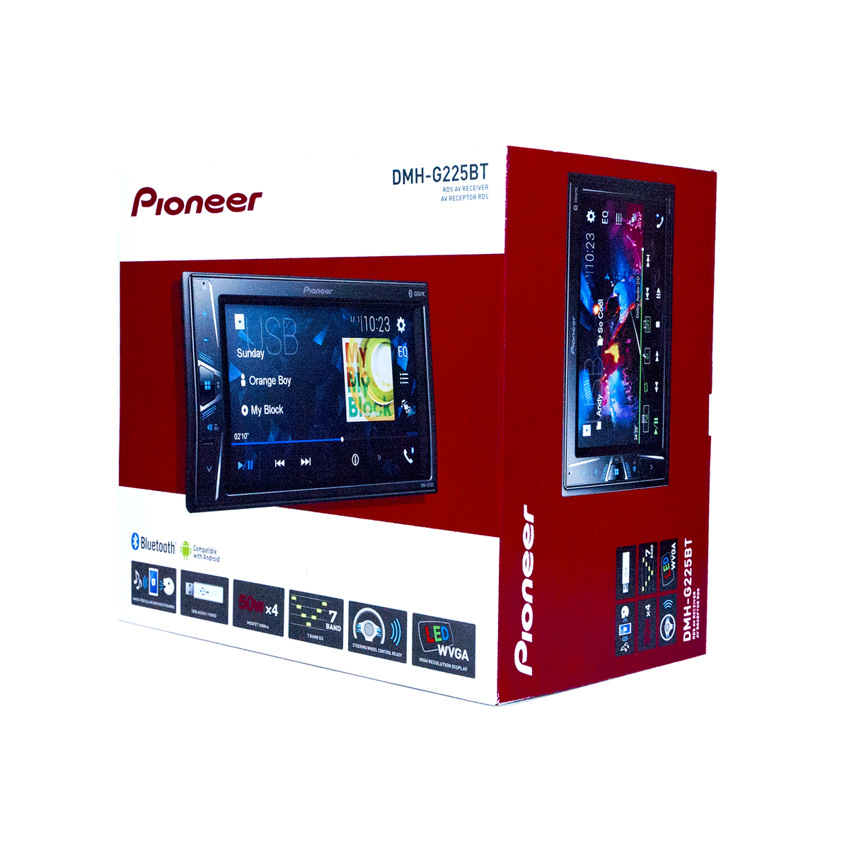 Radio para carro 6.2 pulg, con multimedia Bluetooth. Conectividad compatible con iOS y Android. DMH-G225BT