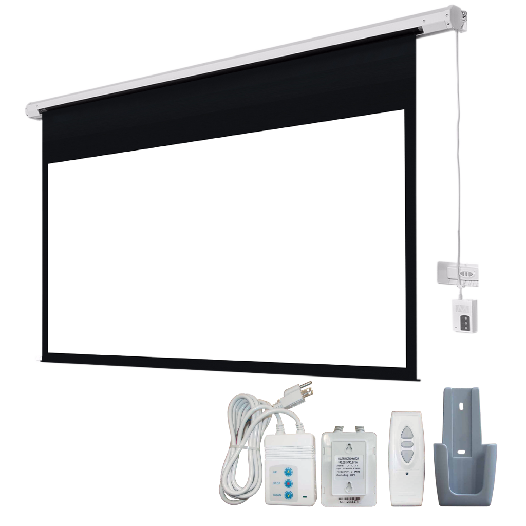 Pantalla De Proyección Motorizada, 120 Pulg. Con Control Remoto, England Screens Pro, PP-169120B+CR-PP