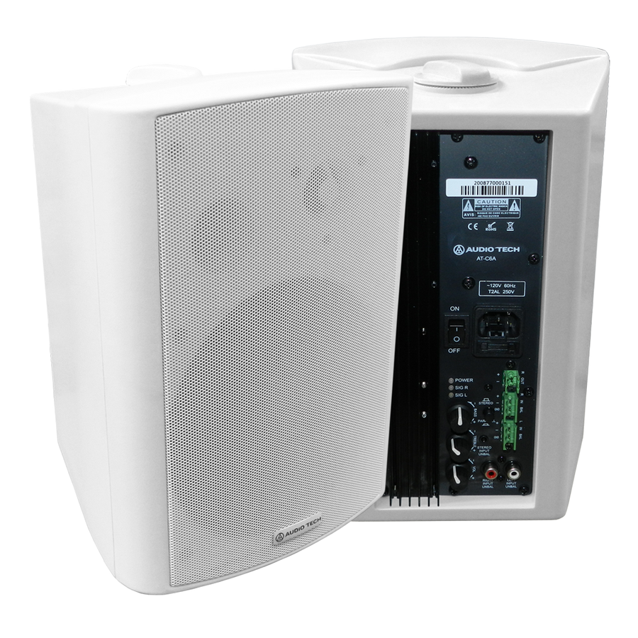 PARLANTES AMBIENTALES, ACTIVO Y PASIVO, DE PARED, 6 PULG., 25W X 2, 89DB