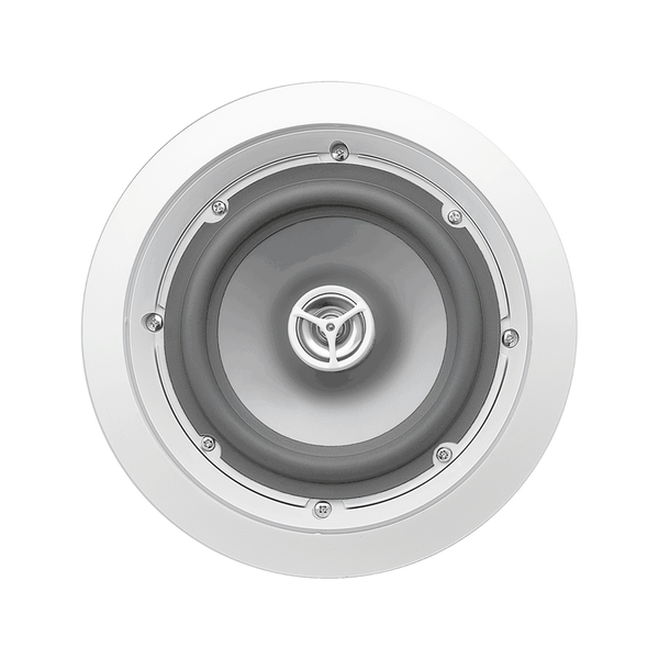 PAR DE PARLANTES PARA TUMBADO, PASIVOS, 6.5 PULG., 150W, 90DB, 8OHM, REJILLA CLASICA, RESISTENCIA EN AMBIENTE HUMEDOS