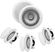 PAR DE PARLANTES PARA TUMBADO, PASIVOS, 8 PULG., 150W, 90DB, 8OHM, REJILLA CLASICA, RESISTENCIA EN AMBIENTE HUMEDOS