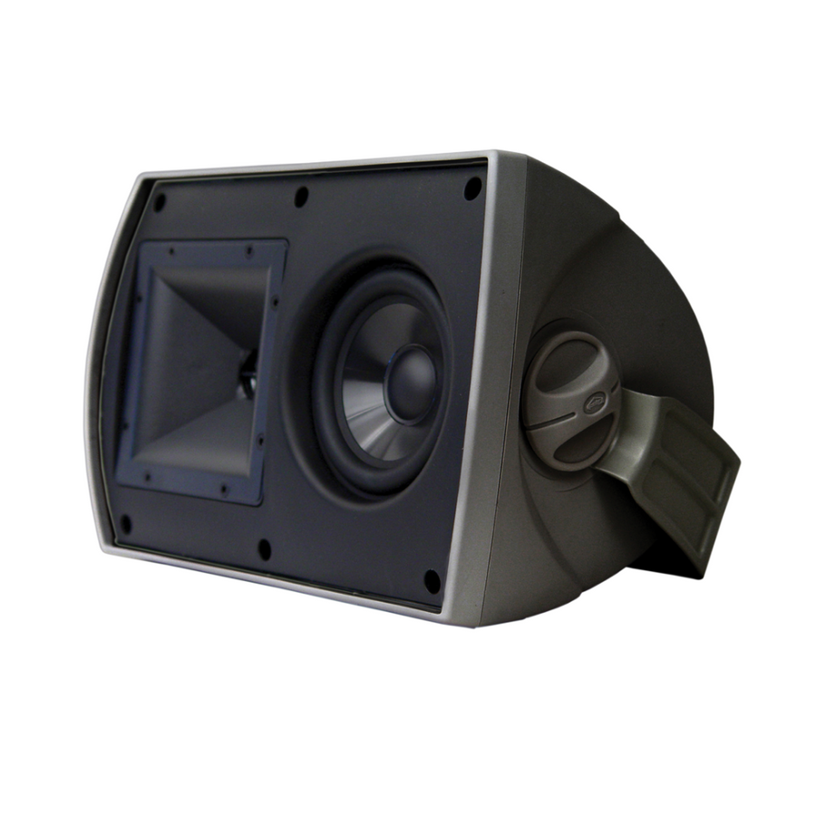 PAR DE PARLANTES NEGROS DE PARED, PASIVOS, PARA EXTERIORES, 5.25 PULG., 200W, 94DB, 8OHM