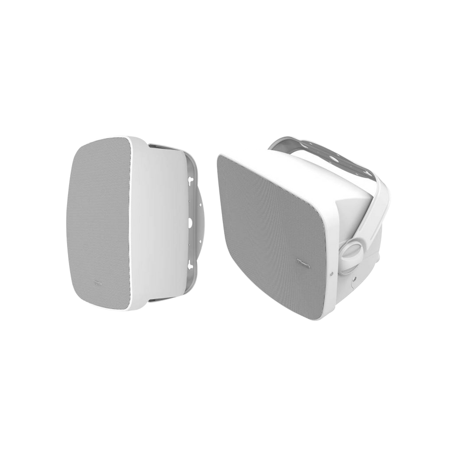 PAR DE PARLANTES BLANCOS DE PARED, PASIVOS, PARA EXTERIORES, 6.5 PULG., 320W, 106DB, 8OHM
