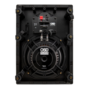 PAR DE PARLANTES DE PARED PARA INTERIORES SERIE BLACK, PASIVOS, FREC. 65HZ-20KHZ 6.5 PULG., 100W, 86DB, 8OHM