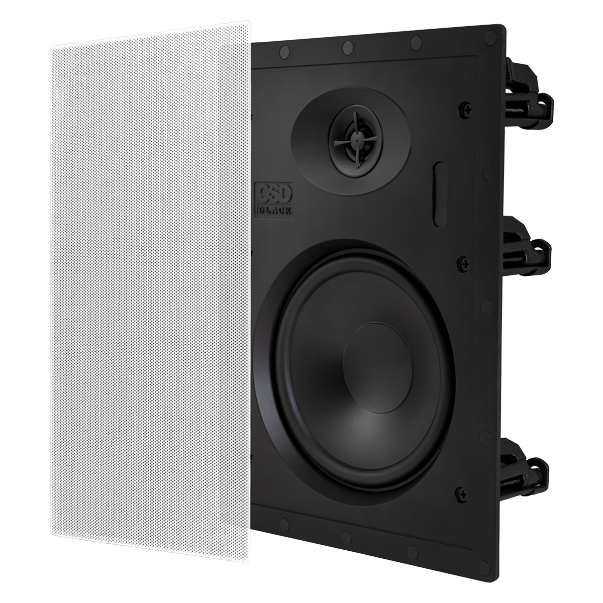 PAR DE PARLANTES DE PARED PARA INTERIORES SERIE BLACK, PASIVOS, FREC. 65HZ-20KHZ 6.5 PULG., 100W, 86DB, 8OHM