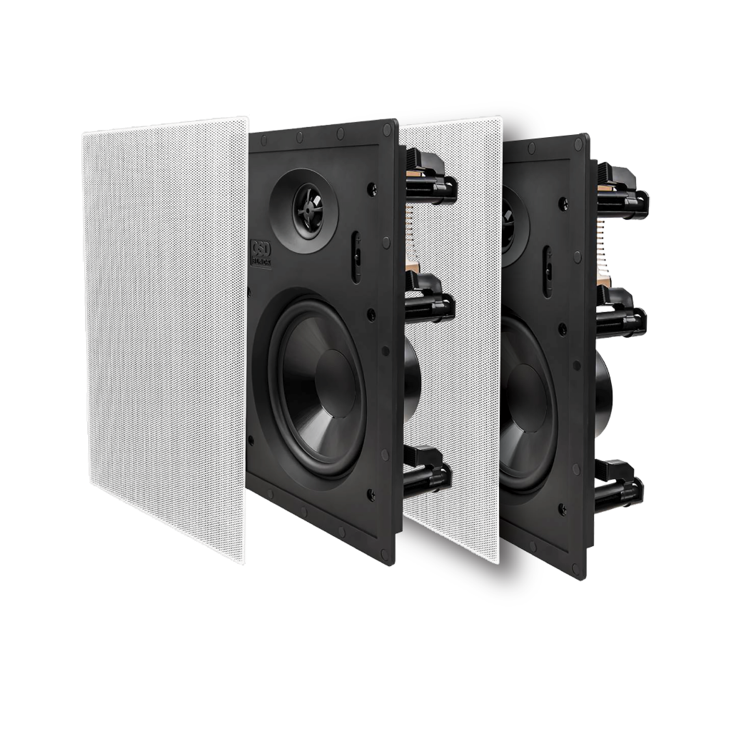 PAR DE PARLANTES DE PARED PARA INTERIORES SERIE BLACK, PASIVOS CON CROSSOVER, FREC. 55HZ-20KHZ 6.5 PULG., 120W, 87DB, 8OHM