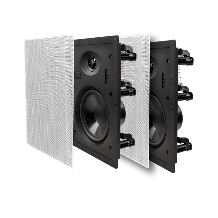 PAR DE PARLANTES DE PARED PARA INTERIORES SERIE BLACK, PASIVOS CON CROSSOVER, FREC. 55HZ-20KHZ 6.5 PULG., 120W, 87DB, 8OHM