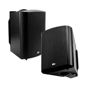 PAR DE PARLANTES NEGROS  PARA EXTERIORES, PASIVOS, IP54, 5.25 PULG. CON TRANSFORMADOR DE LINEA, 70V, 4-8-16-30W, 120W, 88DB, 8OHM