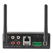 AMPLIFICADOR ESTEREO, 120 RMS BT, WIFI, LAN, USB, RCA, OPTICO