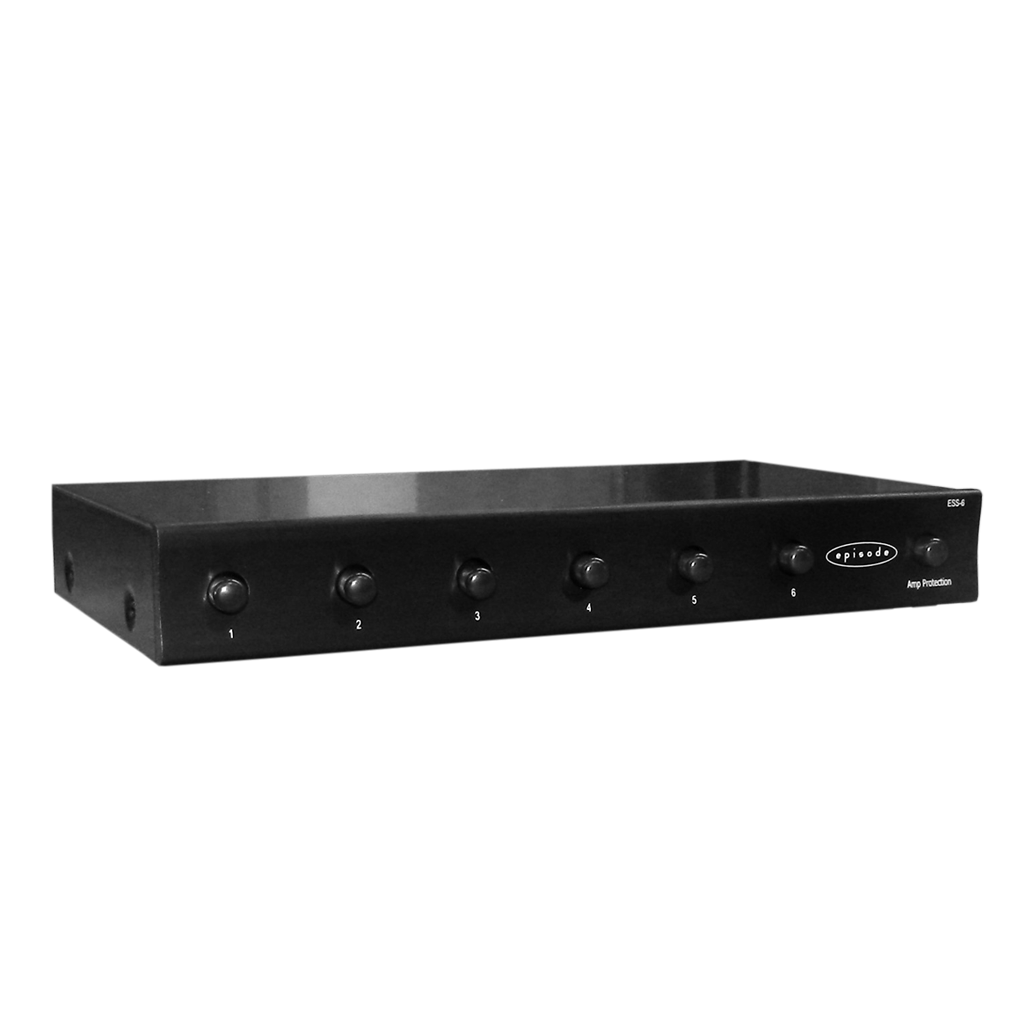 Selector de Altavoz 100 W Poder Continuo, Hasta 6 pares de Altavoces , Protección de Cortocircuito, Negro , Episode ESS-6-BLK