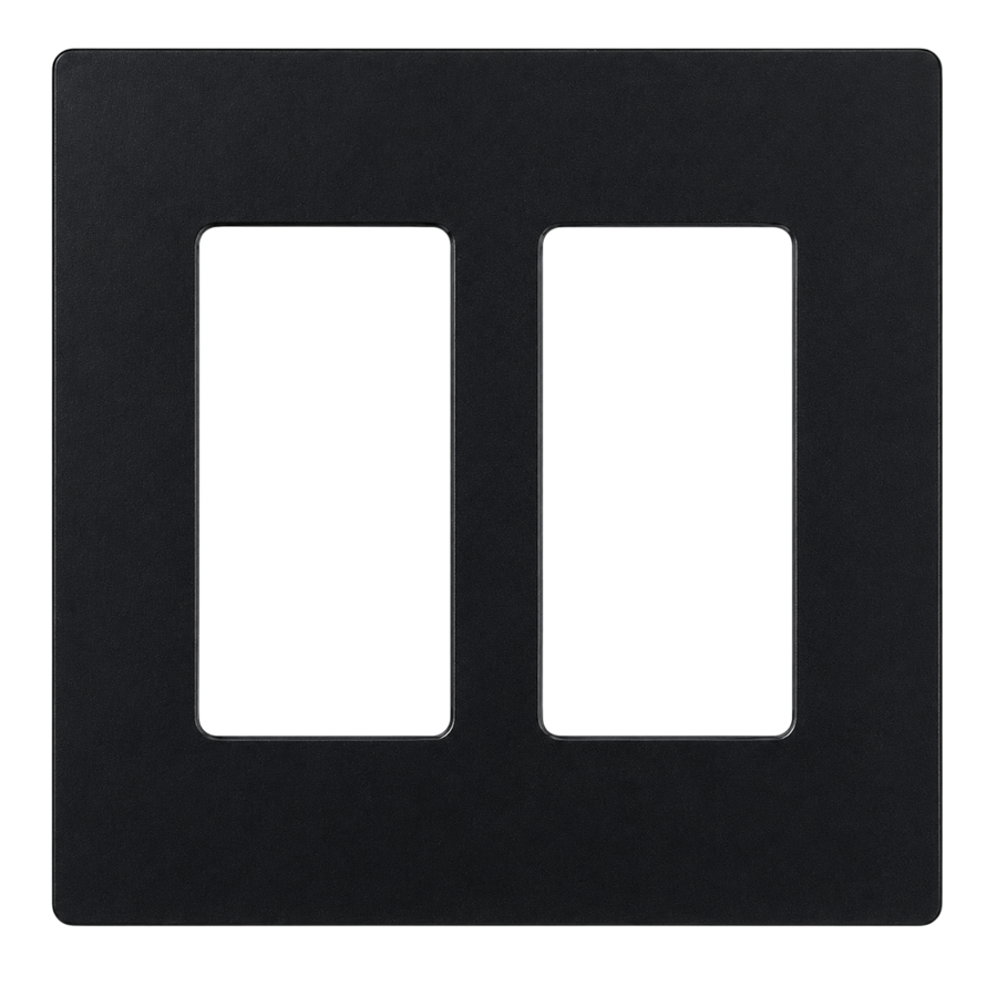 MASCARILLA PARA INTERRUPTORES DE 2 ESPACIOS, COLOR NEGRO