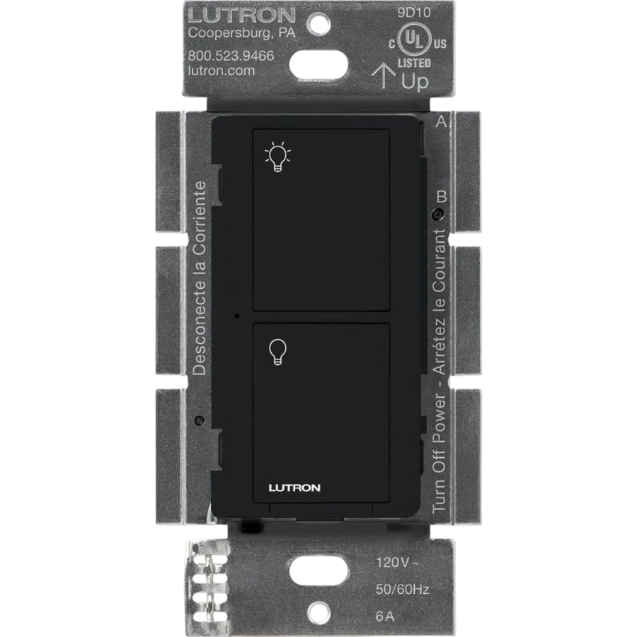 INTERRUPTOR DE 2 SERVICIOS INALAMBRICO RF, COLOR NEGRO