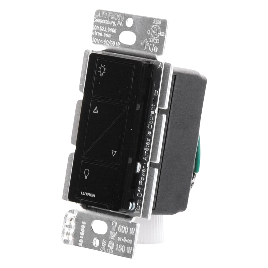 INTERRUPTOR DIMERIZABLE DE 2 SERVICIOS INALAMBRICO RF, COLOR NEGRO