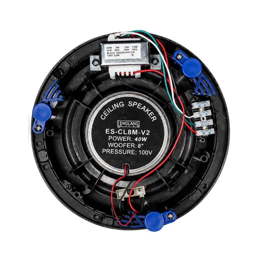 PARLANTE PARA TUMBADO CON REJILLA MAGNETICA, PASIVO, 8 PULG. CON TRANSFORMADOR, 70V-100V, 10-20-40W, 89DB